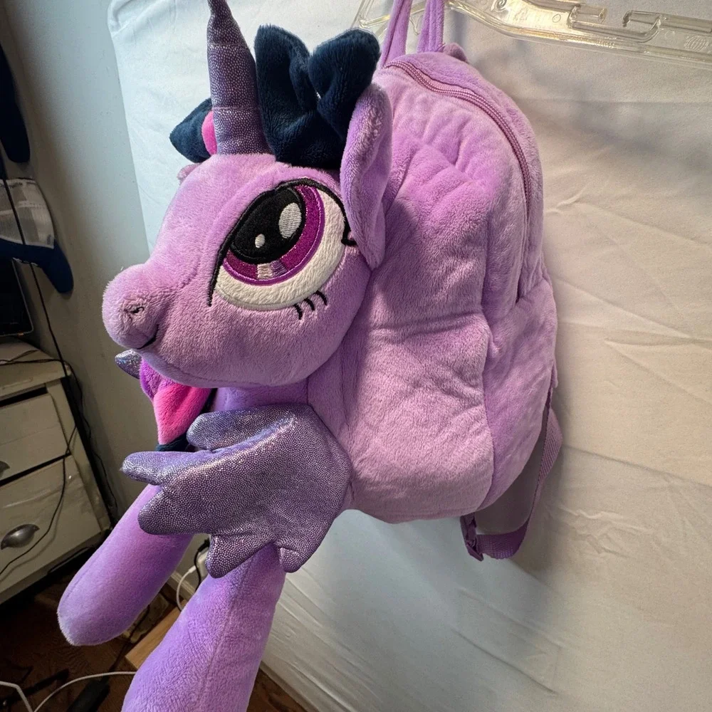 My Little Pony Backpack Twilight Sparkle Plush Purple Senior Bookbag Schoolbag